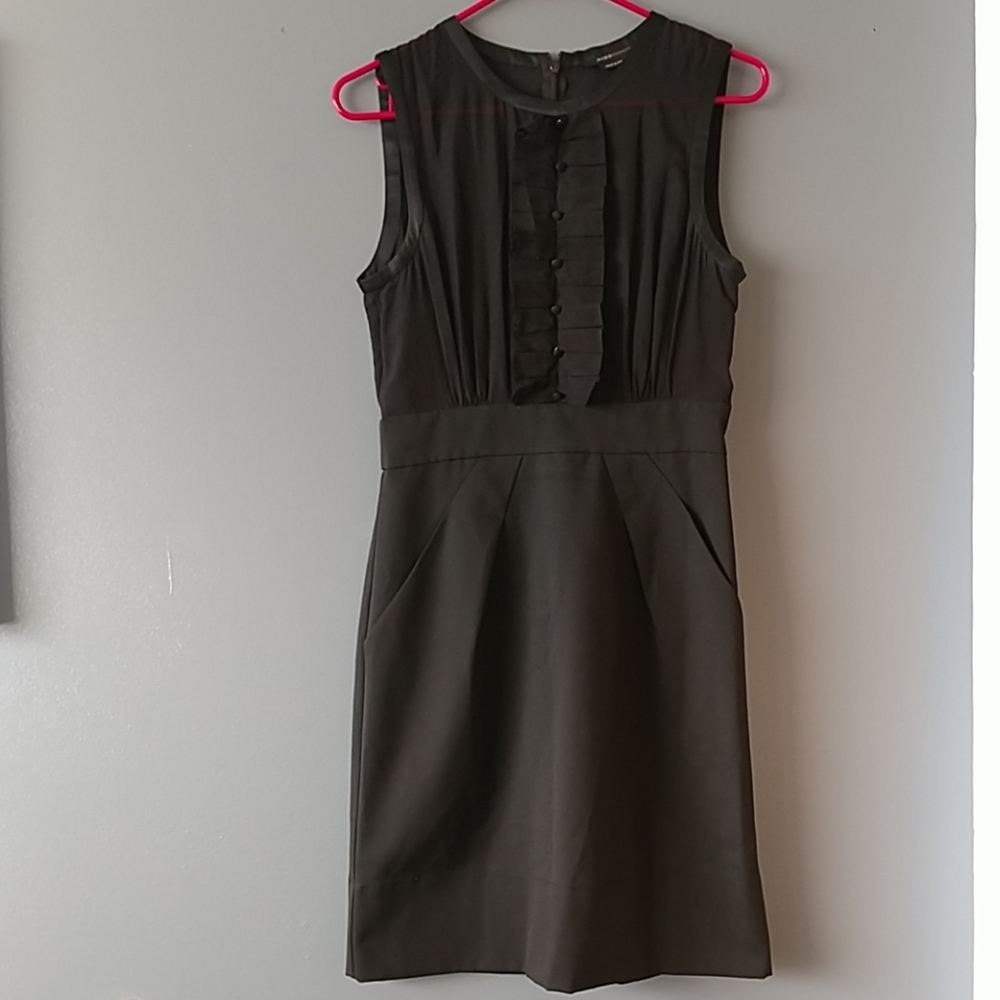 BCBGMAXAZRIA Sleeveless Ruffle Dress with Pockets